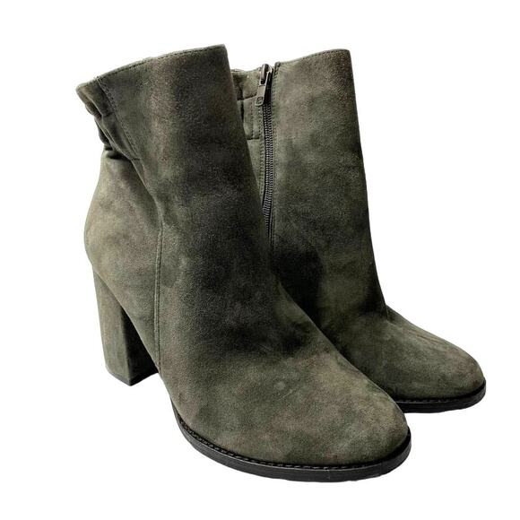 Women's Arturo Chiang Shoes Rakel Suede Ankle Boots Block Heel Booties Gray 8.5 - Picture 2 of 7